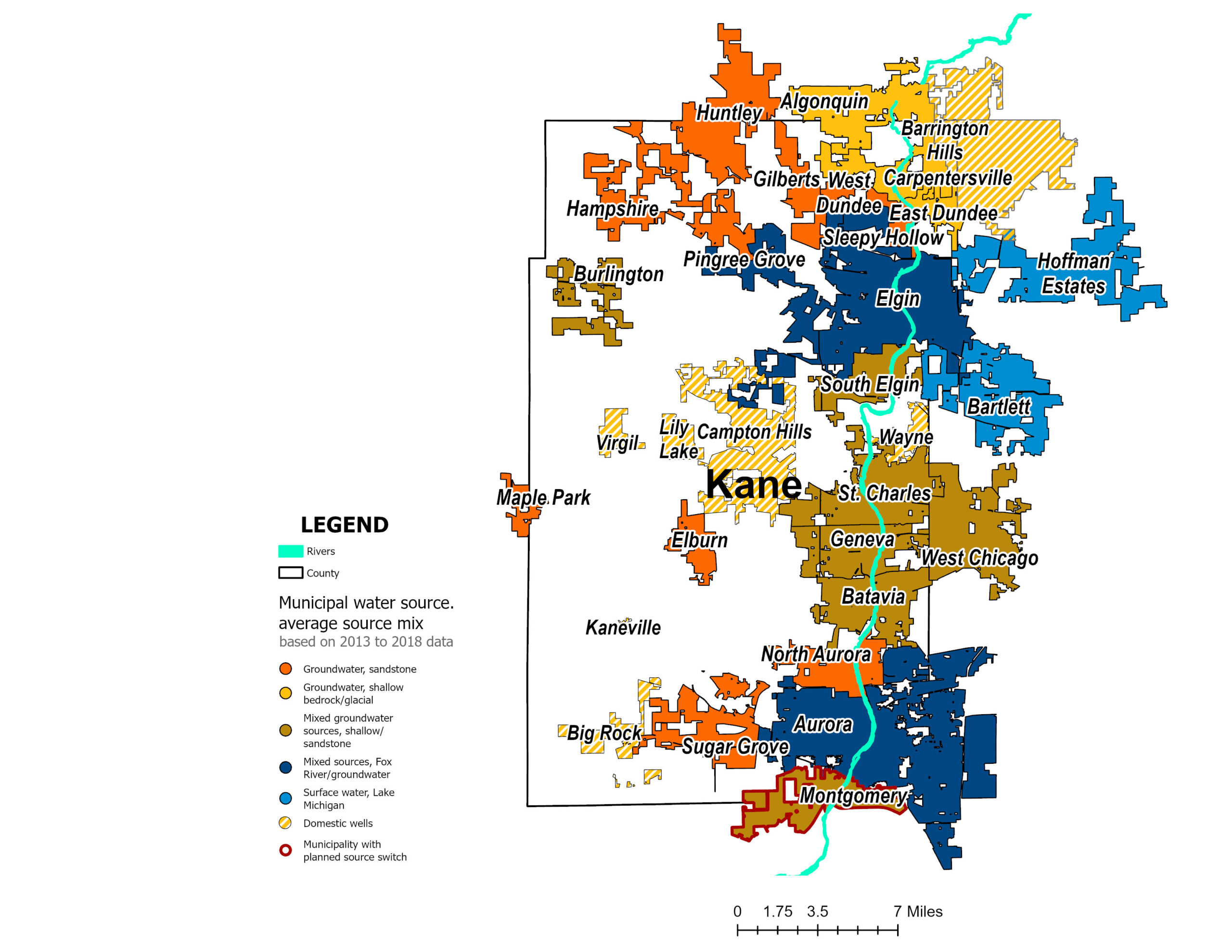 Illustration of Kane County water sources